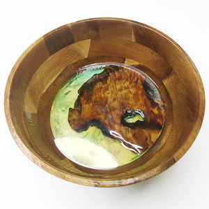 Vente en gros usine : Ensemble de bols individuels ronds en bois écologique, artisanaux, pour salade et fruits, pour la cuisine et les réceptions - Product Image 4