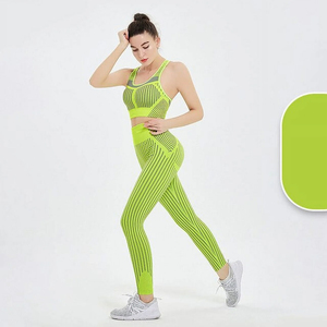 2026 Yoga Clothes Set Women's Sports Underwear with <b>Breast</b> <b>Pad</b> Running Bra High Waist Butt Lifting Pants Workout Clothes Set - Product Image 6
