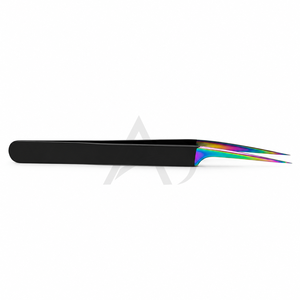 Pro Straight Lash Extension Tweezer <b>Rainbow</b> Gradient Stainless Steel Customized Logo Printing Beauty Instrument OEM - Product Image 6