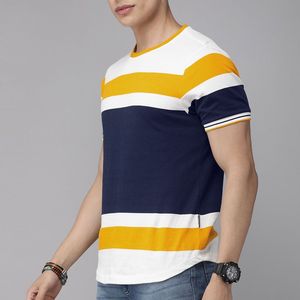 T-shirts pour hommes de qualité supérieure, respirants, à séchage rapide, en coton, col rond, impression par sublimation. - Product Image 5