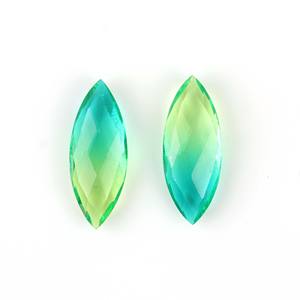 Premium 10x30mm Bio turmalina doble cuarzo Marquesa forma Briolette cuentas calibradas piedras preciosas sueltas suministros de joyería - Product Image 1