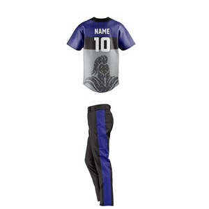 Conjunto de Uniforme de Béisbol para Hombre, Jersey Sublimado Sólido, Pantalones con Cintura Elástica, Absorbe la Humedad, Transpirable, 100% Poliéster, para Todas las Temporadas - Product Image 6
