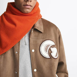 Chaqueta Letterman con Cuello Alto y Logotipo Personalizado, Prenda de Moda para Hombre, Transpirable, Ecológica, MOQ Bajo, para Uso en Exteriores - Product Image 4