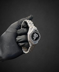 นาฬิกาข้อมือฮิปฮอปสแตนเลสสตีลประดับเพชร VVS มอยส์ซาไนต์ นาฬิกาแฟชั่นผู้ชายสไตล์ฮิปฮอป - Product Image 2