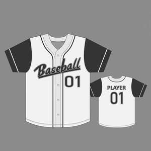 Camiseta de Softbol Personalizada Sublimada en Malla de Poliéster, Transpirable, de Secado Rápido, con Dos Botones, Camiseta de Béisbol Lisa - Product Image 3