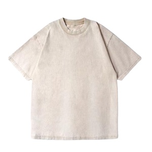 T-shirt en jean surdimensionné pour homme, couleur unie, col rond, manches courtes, style décontracté, effet délavé, design épuré - Product Image 3
