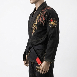 Kimono de Jiu-Jitsu noir pour homme, uniforme d'arts martiaux, ensemble de combinaison d'entraînement et de compétition brodé BJJ - Product Image 3
