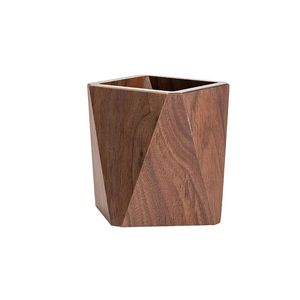 Wooden Pen Holder <b>Cube</b> Pencil Cup Geometric Desk Organizer Office School <b>Table</b> Accessory - Product Image 6