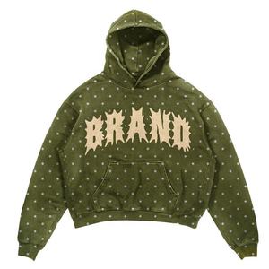Nouveaux sweats à capuche et ensembles courts de qualité supérieure, streetwear, mode d'hiver, logo de marque personnalisé brodé, lavage à l'acide, chemise pour homme - Product Image 3