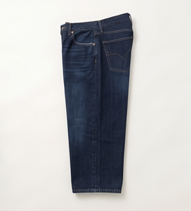 Jeans de Pierna Recta Azul Oscuro para Hombre, Cintura Alta, Desgastados, Rotos, de Mezclilla de Algodón, Corte Regular, Casuales, para Otoño - Product Image 3