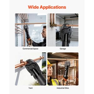 Utensili a pressione compatte serie 3/8'' con ganasce in acciaio temprato 52 HRC per applicazioni HVAC/R ad alta pressione compatibili - Product Image 6