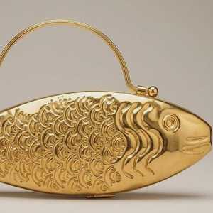 Indian Handmade Brass Fish Shape Clutch Luxury Designer Metal Statement Evening Bag - Product Image 5