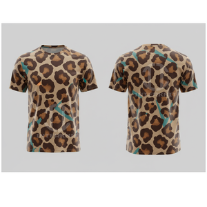 Camiseta de Manga Corta con Estampado de Grafiti para Hombre, Cuello Redondo, Corte Regular, Estilo Urbano, Tejido de Punto, 100% Algodón, Transpirable, 180g, Transferencia Térmica - Product Image 3