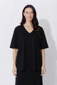 Camisetas Casuales de Verano para Mujer, Talla Grande, Cuello en V, Manga Corta, 100% Algodón, Ecológicas, Transpirables, Corte Holgado - Product Image 3