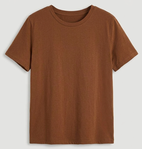 Men's Gray Short Sleeve O-Neck 100% Cotton Jersey T-Shirt Regular Fit Casual Solid Color Blank <b>Design</b> - Product Image 4