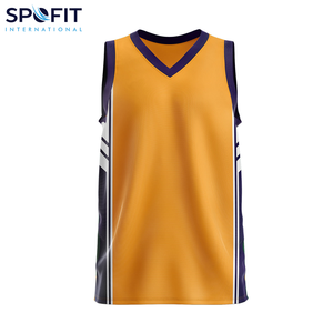 Maillots de basket-ball de haute qualité OEM, vente en gros, couleurs et logos personnalisés, impression numérique, respirants, séchage rapide, col en V, pour vêtements de sport - Product Image 1