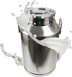 Cubo de transporte de leche de acero inoxidable de diseño moderno, ecológico y portátil, el más vendido, 301-400ml, con tapa y asa - Product Image 1