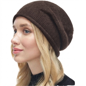 Bonnet en tricot extensible doux pour femme, bonnet chaud d'hiver pour les voyages en plein air, les occasions décontractées et le quotidien - Product Image 1