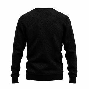 Sudadera Negra Gráfica de Cuello Redondo para Hombre, con Logotipo Personalizado, Estilo Béisbol, Manga Larga, para Entrenamiento de Equipo, Top de Invierno al por Mayor - Product Image 2