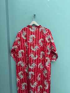 Bata Kimono de Algodón con Estampado Artesanal, Estilo Indio - Product Image 5