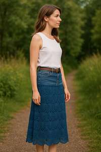 GRACE COLLECTION Women's <b>Denim</b> Cardigan Regular Fit Winter Breathable Quick Dry Eco-Friendly Spandex/Cotton Casual Outerwear - Product Image 3