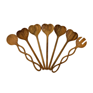 Cuchara de Té con Mango de Madera en Forma de Bollo, Chapado en Oro, Acabado Mate Ecológico, Diseño Creativo Vintage, Mango Largo, para Fiestas y Cocina - Product Image 3