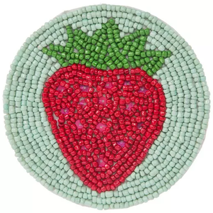 FAIZA CRAFT Sous-verres brodés à la main en perles de rocaille, motifs floraux, colorés, écologiques, taille personnalisable, modernes, 4x4 pouces - Product Image 3