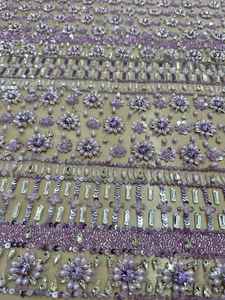 Tissu en dentelle perlée à la main de luxe en gros pour robes de soirée ou robes de mariée disponible à bon prix - Product Image 2