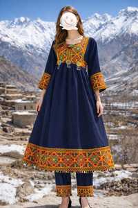 Women's Traditional Handmade Embroidered Afghan Wedding <b>Dresses</b> Customized Packaging High Quality Export Afghani Casual <b>Dresses</b> - Product Image 6