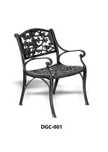 Cast Iron Garden <b>Chairs</b> Heavy Duty Metal Patio Seating Outdoor Vintage Style Armchairs Weather Resistant Furniture Pack of 2 - Product Image 2