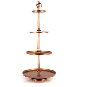 Soporte de Pastel Metálico de 4 Niveles con Forma Redondeada para Fiestas y Celebraciones, Decorativo para Cumpleaños, Diseño Moderno - Product Image 1