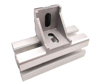 Support d'angle plat et lisse pour profilés en aluminium moulé sous pression 4040, support d'angle en aluminium 4040, profilé en aluminium moulé sous pression - Product Image 1