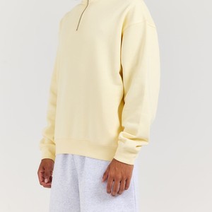 Custom Wholesale High Quality Women Lightweight Loose Crew Neck Half Quarter Zip Sweatshirt <b>Workout</b> Sports Oversized <b>Hoodies</b> - Product Image 4