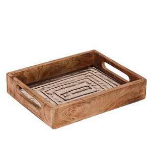 Elegante Bandeja de Servir de Madera Rectangular, Diseño Minimalista, Material Sólido y Duradero para Platos y Vajilla - Product Image 2