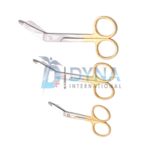 Juego de 3 Tijeras Dentadas para Vendajes Lister de Alta Calidad (Recubrimiento Dorado), Instrumentos Ortopédicos de Clase I con Certificación CE - Product Image 2