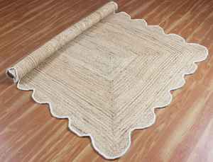 Tapis de sol en jute naturel sur mesure, grand format, minimaliste, pour chambre d'hôtes et couloir - Product Image 6