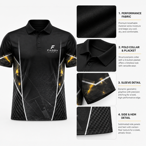 Camiseta Polo Deportiva Personalizada por Sublimación para Hombre, de Secado Rápido, Transpirable, para Golf, Tenis, Entrenamiento, Uniformes de Equipo - Product Image 4
