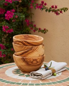 Tazón Grande de Madera Hecho a Mano en India para Servir Ensaladas, Pasta, Frutas y Pan, Decoración Rústica para el Hogar y la Cocina, Disponible para la Venta - Product Image 6
