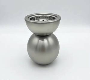 Brûleur d'encens carré en acier inoxydable Skies Trader, coupe dorée, encensoir Bakhoor, emblème floral, support pour charbon et parfum Oud - Product Image 3