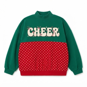 Wholesale Women’s Christmas <b>Mock</b> Neck Sweatshirt Festive Christmas Casual Top <b>Mock</b> Neck Women’s Pullover Cozy Long Sleeve - Product Image 1
