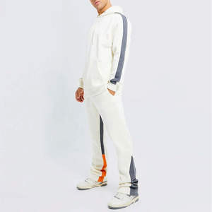 Conjuntos Deportivos con Pedrería para Hombre, Traje Deportivo de Alta Calidad, 100% Algodón, Corte Ajustado, Estilo Urbano, Diseño Liso - Product Image 1