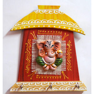 Ídolo Decorativo de Arcilla Hecho a Mano Estilo Art Deco del Dios Ganesha (Decoración Vertical para el Hogar) para Cumpleaños, Bodas, Aniversarios, Condolencias - Product Image 3