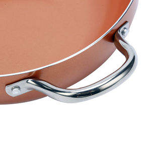 Wok de Acero Pulido con Fondo Redondo, Estilo Auténtico, Premium, para Saltear, Capacidad de 20L, Mango de Madera, Apto para Lavavajillas, Compatible con Todas las Estufas - Product Image 2