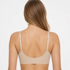 Soutien-gorge sans armatures à fermeture avant, bonnets triangulaires sans couture, effet push-up, fin, confortable, pour usage quotidien, uni - Product Image 2