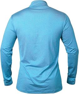Chemises de sport à manches longues pour hommes, sweat-shirt à demi-zip, hauts de fitness pour le jogging, respirants, compressifs, pour la course à pied - Product Image 4
