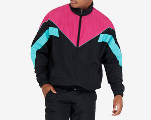 Customized Logo Men's Tracksuit Windbreaker Windproof Colorblock Nylon Set Suit Sport <b>Jacket</b> Track Zip up Tracksuits for Men - Product Image 4