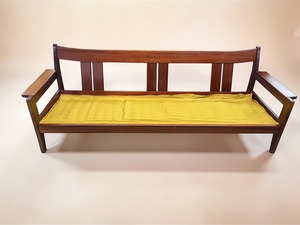 Sofá de Cuero de 3 Plazas de Estilo Danés de Mediados de Siglo, con Estructura de Madera Sólida, Muebles Modernos para Sala de Estar - Product Image 6