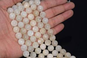 ลูกปัดมูนสโตนสีรุ้ง แท้จากธรรมชาติ รูปทรงครึ่งวงกลม ขนาด 7.5 นิ้ว ขายส่งจำนวนมาก - Product Image 6