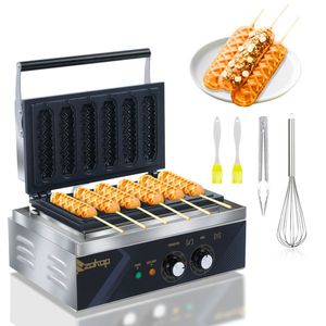 Commercial 110V Professional Intelligent Non-Stick French Muffin <b>Waffle</b> Iron <b>Machine</b> Corn Dog & Hotdog <b>Waffle</b> Maker - Product Image 1