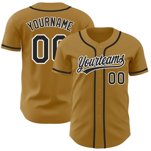 Maillot de baseball tendance authentique OMMIZ INDUSTRY personnalisé jaune-royal et noir, le plus vendu en gros - Product Image 5